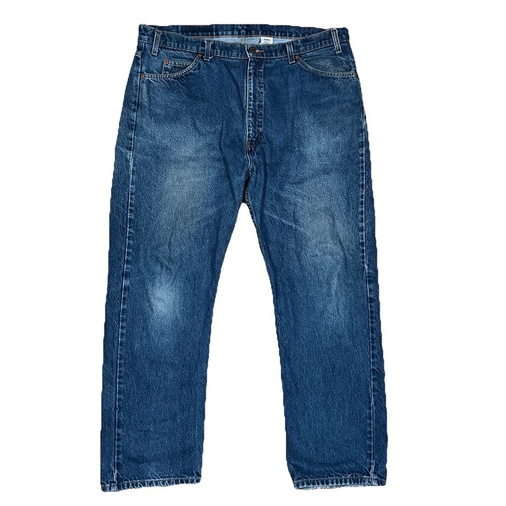 VTG 90s Levi's 505 Blue Denim Jeans‎ 42x30 Orange Tab Medium Wash Straight Leg
